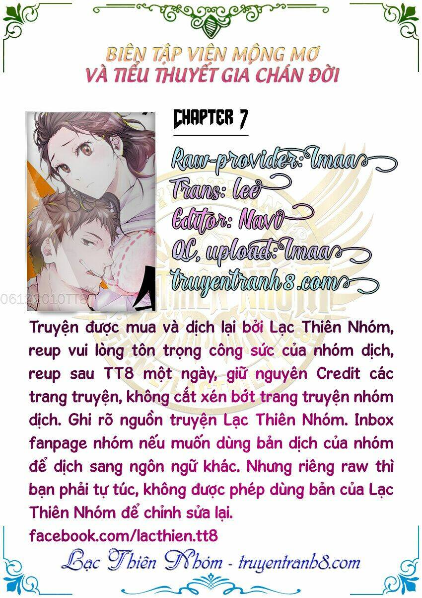 Biên Tập Viên Mộng Mơ Và Tiểu Thuyết Gia Chán Đời Chương 7 Ảnh 6
