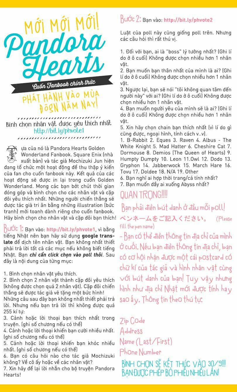 Pandora Hearts Chương 97 Ảnh 68