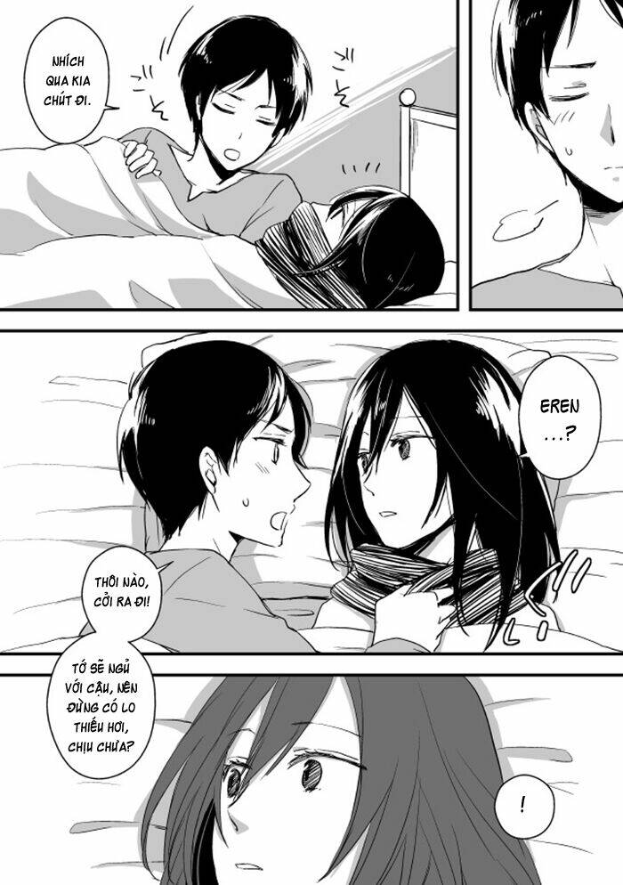 Tấn Công Người Khổng Lồ - Doujinshi Eren X Mikasa Chương 54 Ảnh 4