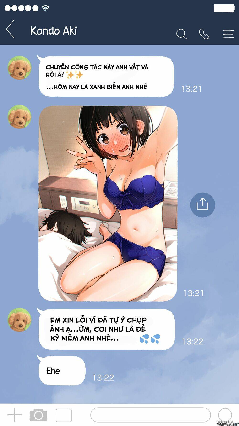 Nhỏ Kouhai Cứ Báo Cáo Màu Sắc Cho Tôi Mỗi Sáng Chương 18 Ảnh 5