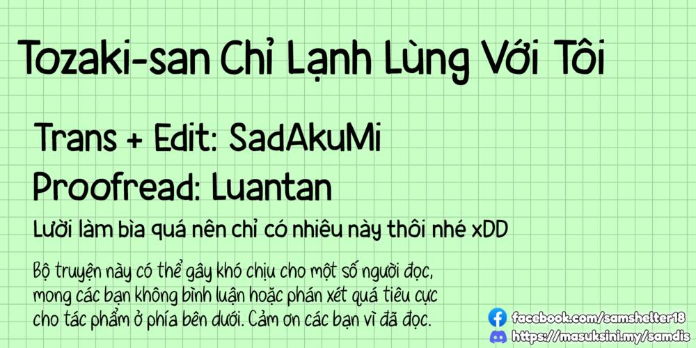 Tozaki-San Chỉ Lạnh Lùng Với Tôi Chương 1 Ảnh 29