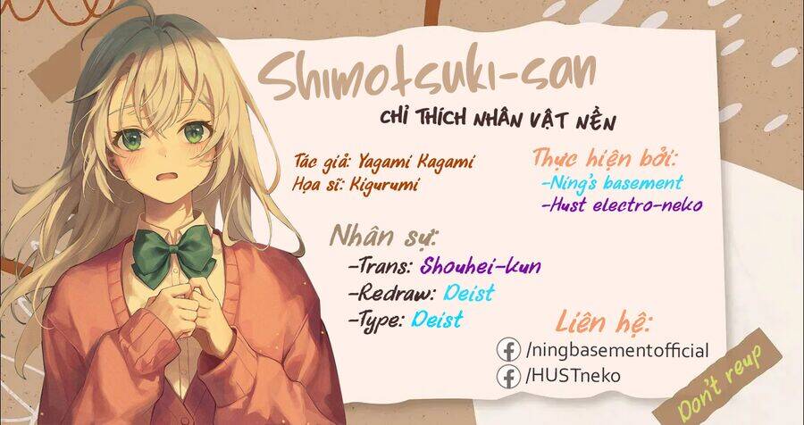 Shimotsuki-San Chỉ Thích Nhân Vật Nền Chương 12 Ảnh 19