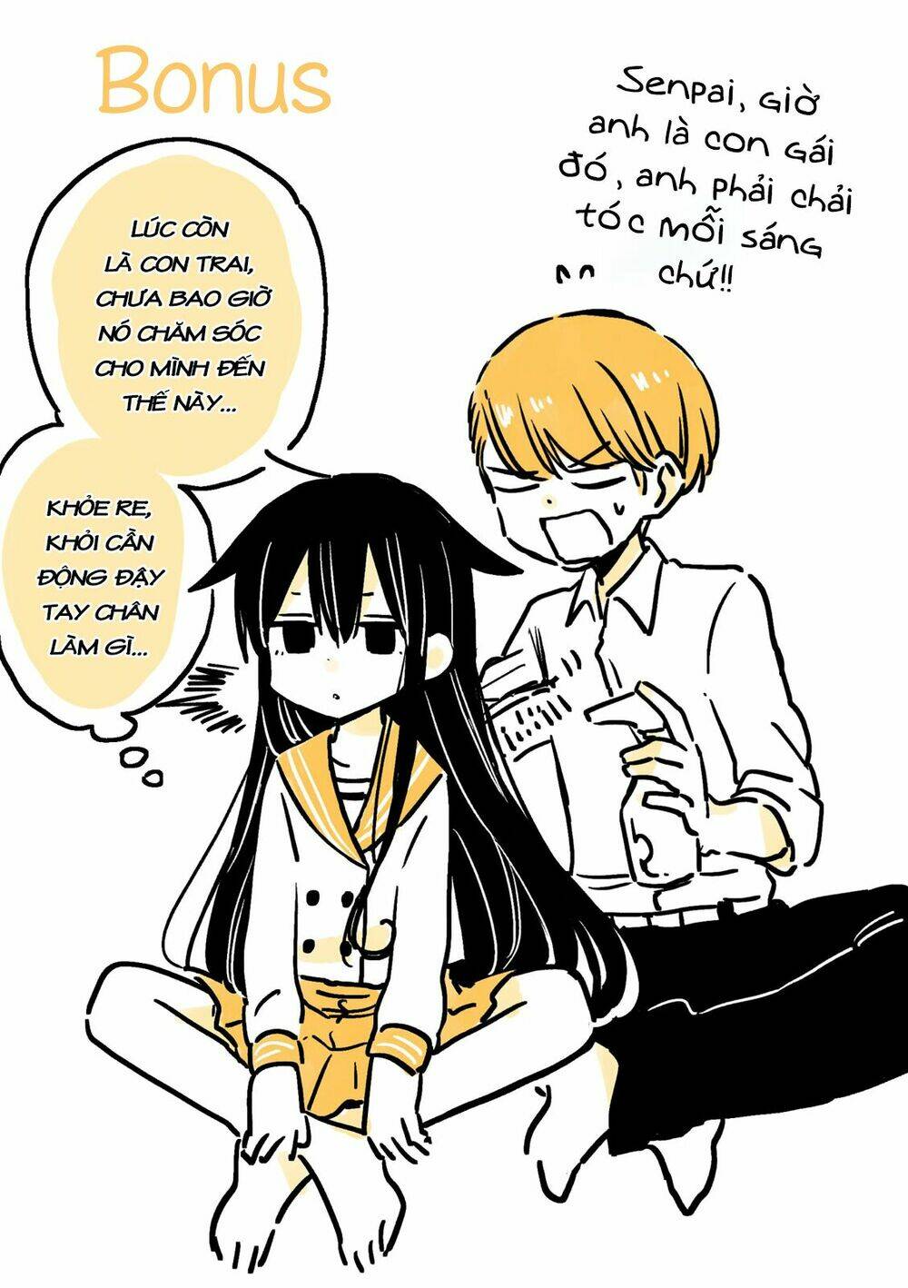 Mendokusagari Danshi Koukousei Ga Asa Okitara Onnanoko Ni Natteita Hanashi Chương 4 Ảnh 6