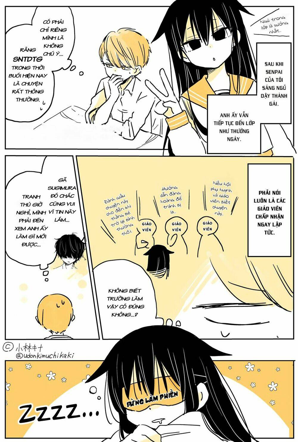 Mendokusagari Danshi Koukousei Ga Asa Okitara Onnanoko Ni Natteita Hanashi Chương 4 Ảnh 3