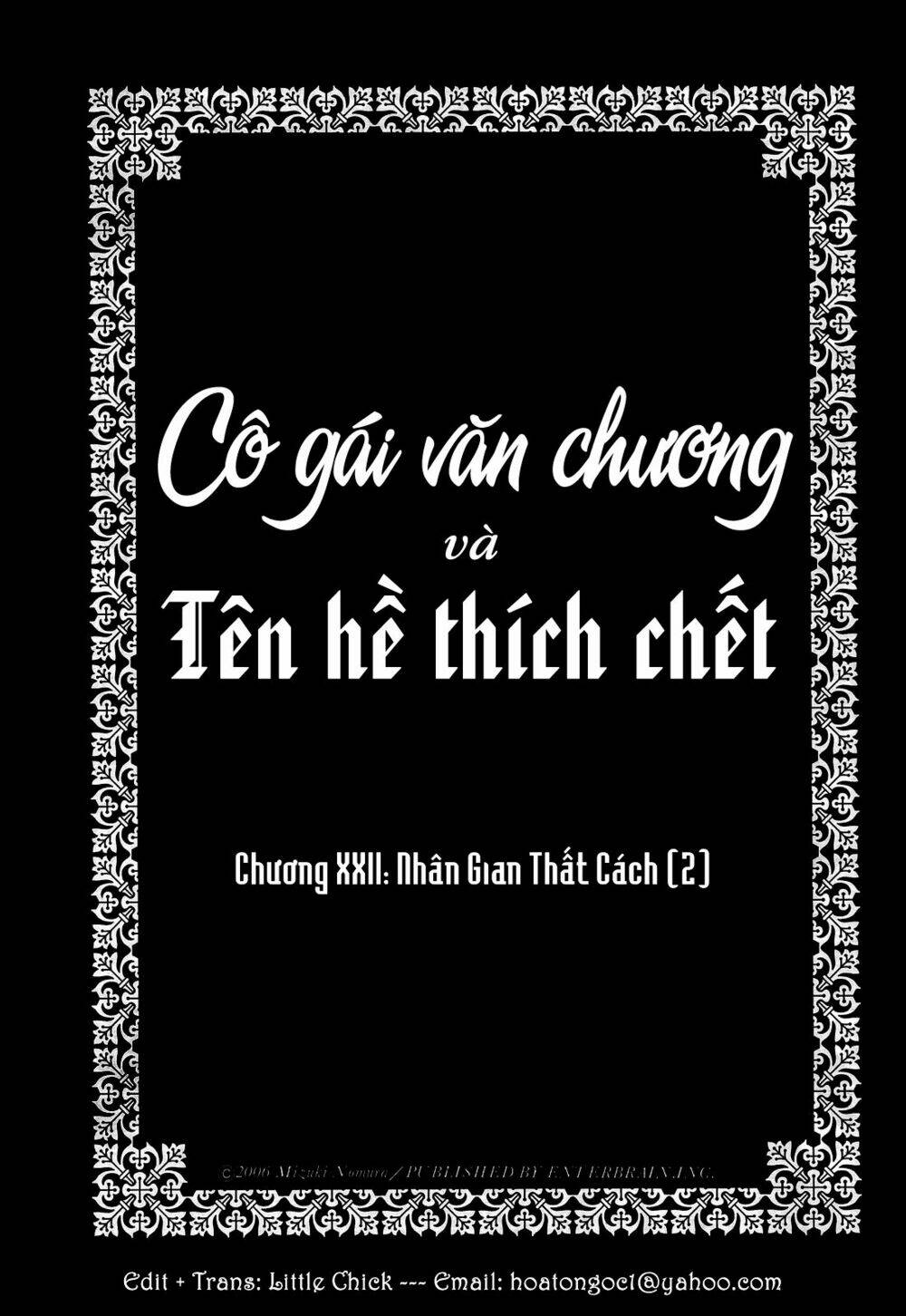 Cô Gái Văn Chương Và Tên Hề Thích Chết Chương 22 Ảnh 3