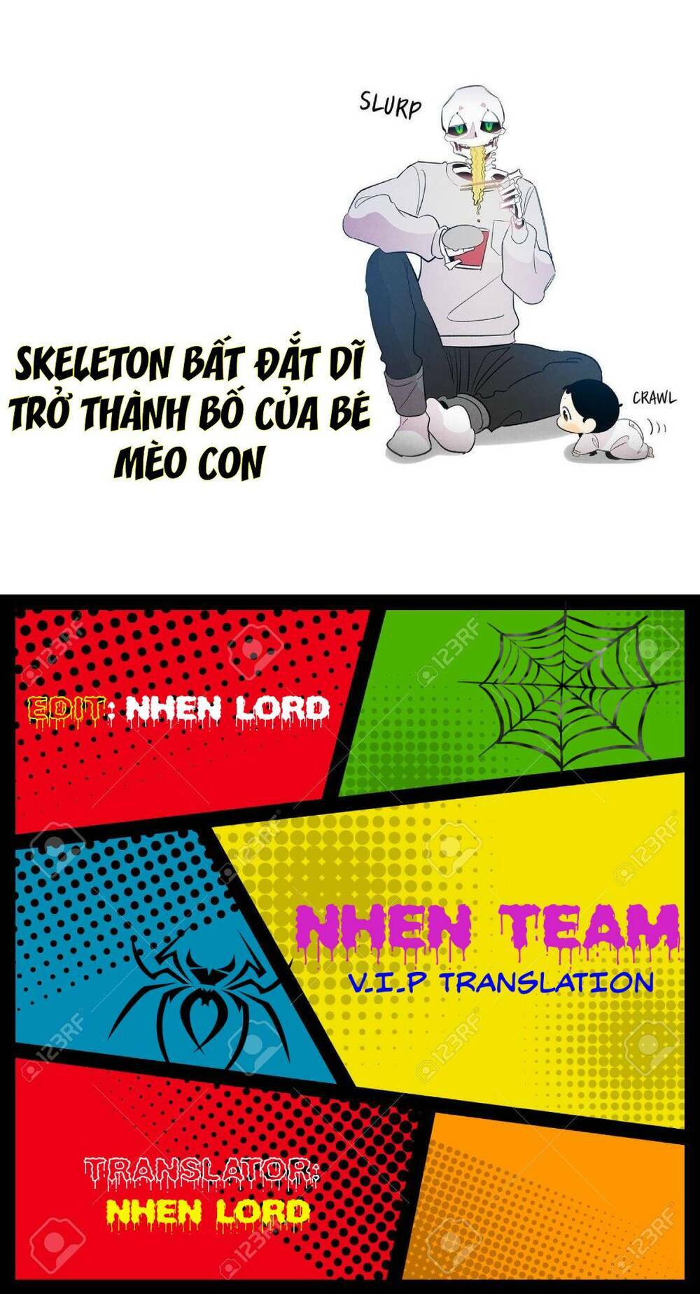 Skeleton Bất Đắt Dĩ Trở Thành Bố Của Bé Mèo Con Chương 16 Ảnh 2