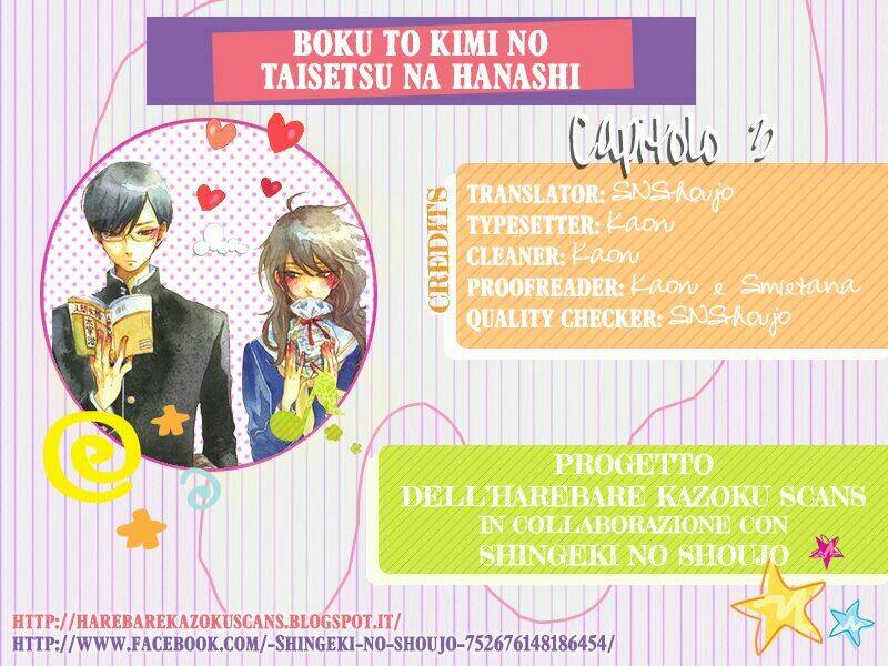 Boku To Kimi No Taisetsu Na Hanashi Chương 3 Ảnh 4