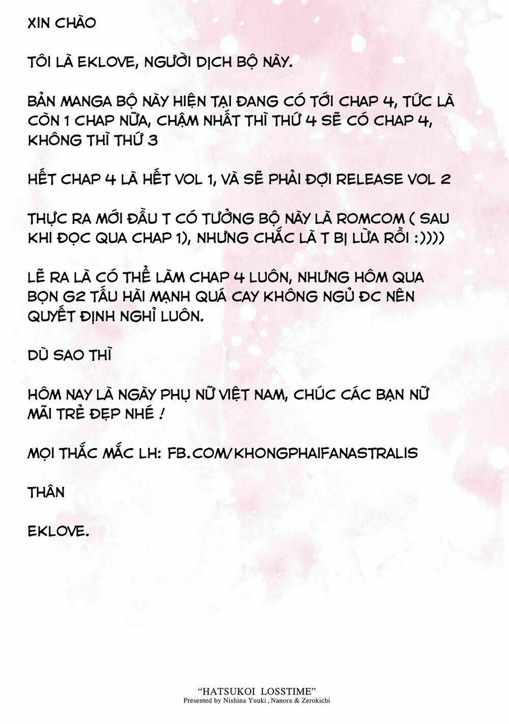 Hatsukoi Losstime Chương 3 Ảnh 41
