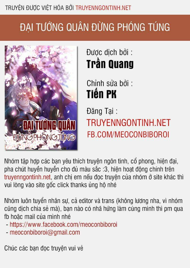 Đại Tướng Quân Đừng Phóng Túng Chương 3 Ảnh 2