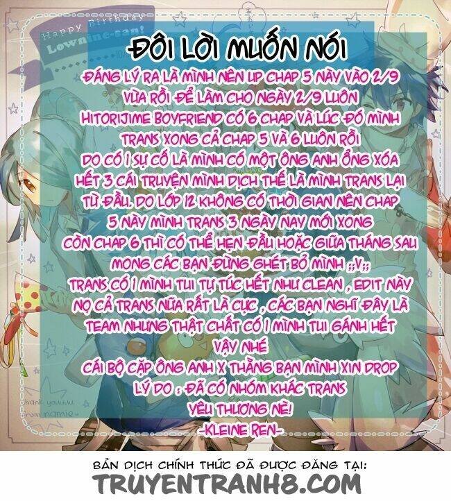Hitorijme Boyfriend Chương 5 Ảnh 35