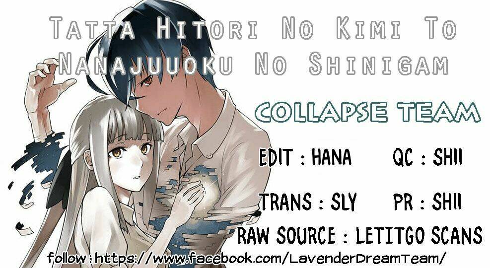 Tatta Hitori No Kimi To Nanajuuoku No Shinigami Chương 1.2 Ảnh 3