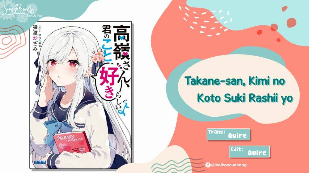 Takane-San, Kimi No Koto Sukirashii Yo Chương 1.1 Ảnh 2