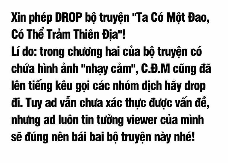 Ta Có Một Đao, Có Thể Trảm Thiên Địa! Chương 1.5 Ảnh 3