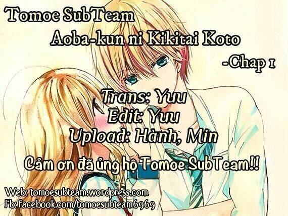 Aoba-Kun Ni Kikitai Koto Chương 1 Ảnh 2