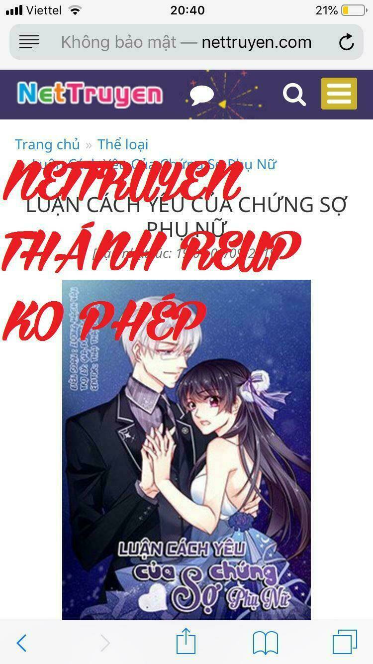 Luận Cách Yêu Của Chứng Sợ Phụ Nữ Chương 34 Ảnh 5