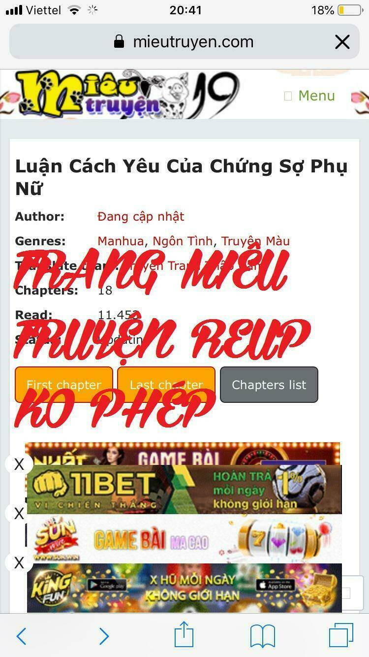 Luận Cách Yêu Của Chứng Sợ Phụ Nữ Chương 34 Ảnh 4