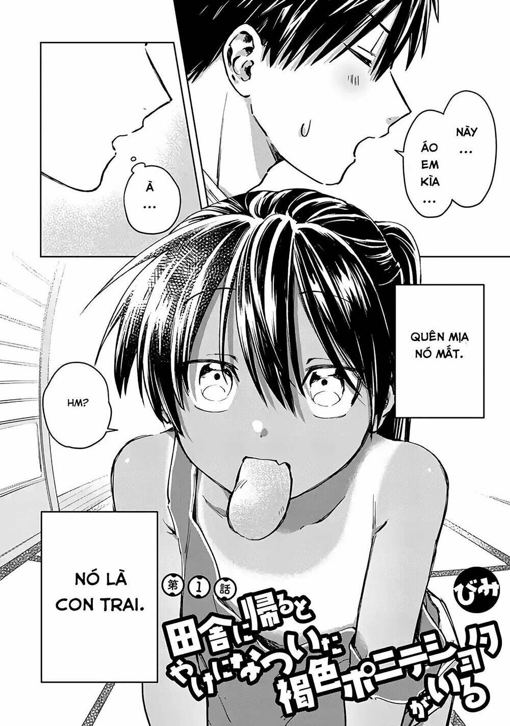Inaka Ni Kaeru To Yakeni Jiben Ni Natsuita Kasshoku Ponytail Shota Ga Iru Chương 1 Ảnh 3
