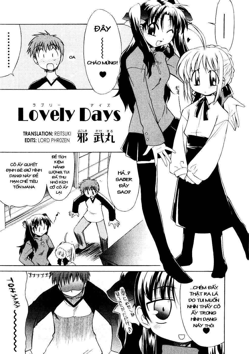 Chén Thánh: Đêm Định Mệnh - Doujinshi Lovely Days Chương 1 Ảnh 2