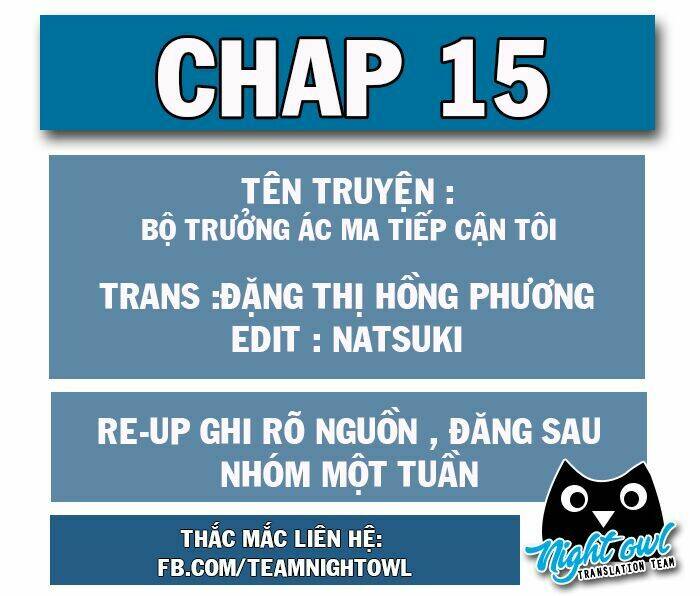 Bộ Trưởng Ác Ma Tiếp Cận Tôi Chương 15 Ảnh 2