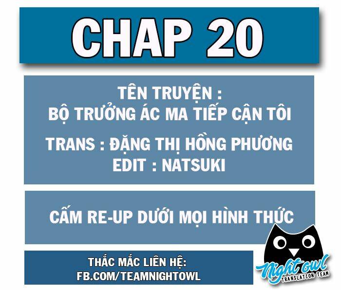 Bộ Trưởng Ác Ma Tiếp Cận Tôi Chương 20 Ảnh 2