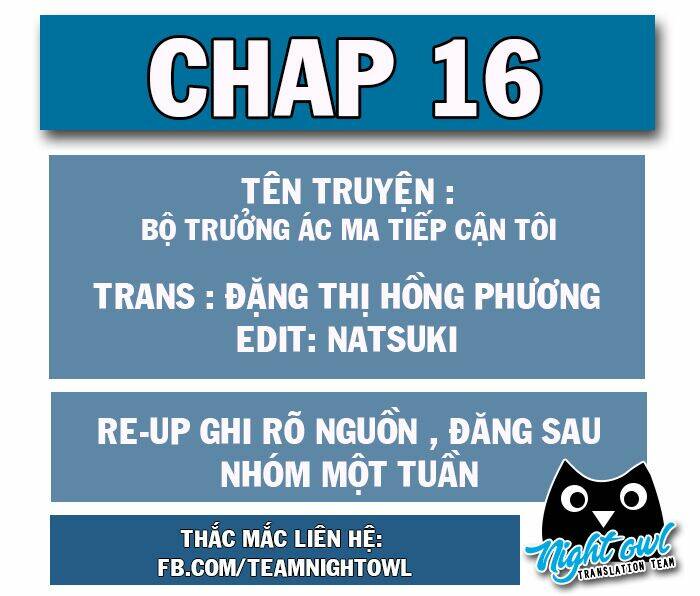 Bộ Trưởng Ác Ma Tiếp Cận Tôi Chương 16 Ảnh 2