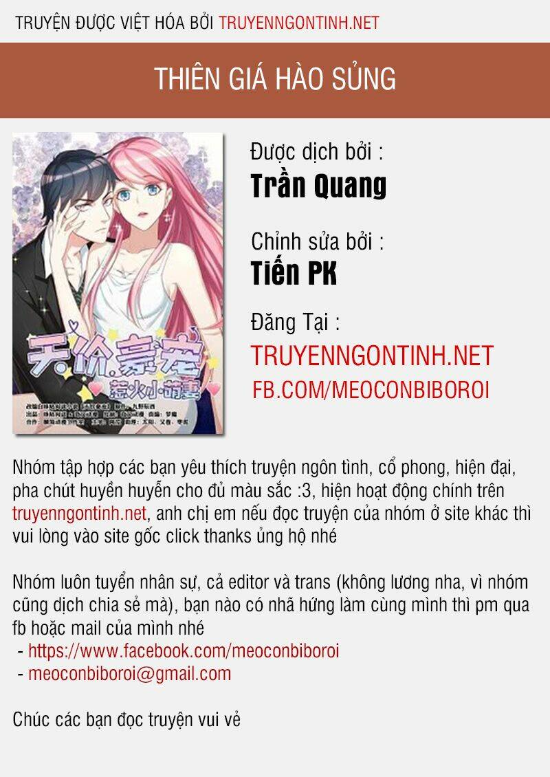 Thiên Giá Hào Sủng Chương 3 Ảnh 2