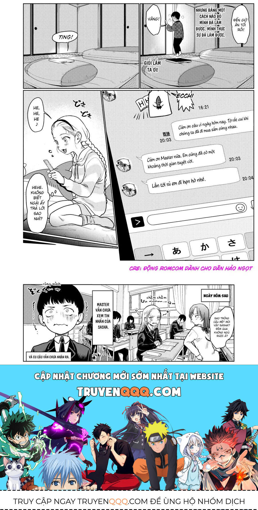 Bé Sơ Trung Sasha Và Thằng Bạn Otaku Cùng Lớp Chương 21 Ảnh 5