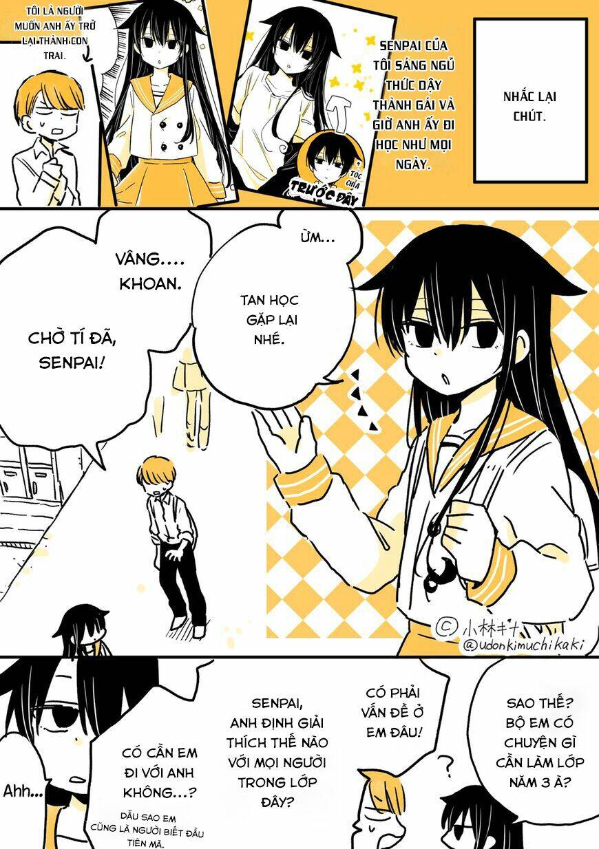 Mendokusagari Danshi Koukousei Ga Asa Okitara Onnanoko Ni Natteita Hanashi Chương 3 Ảnh 3