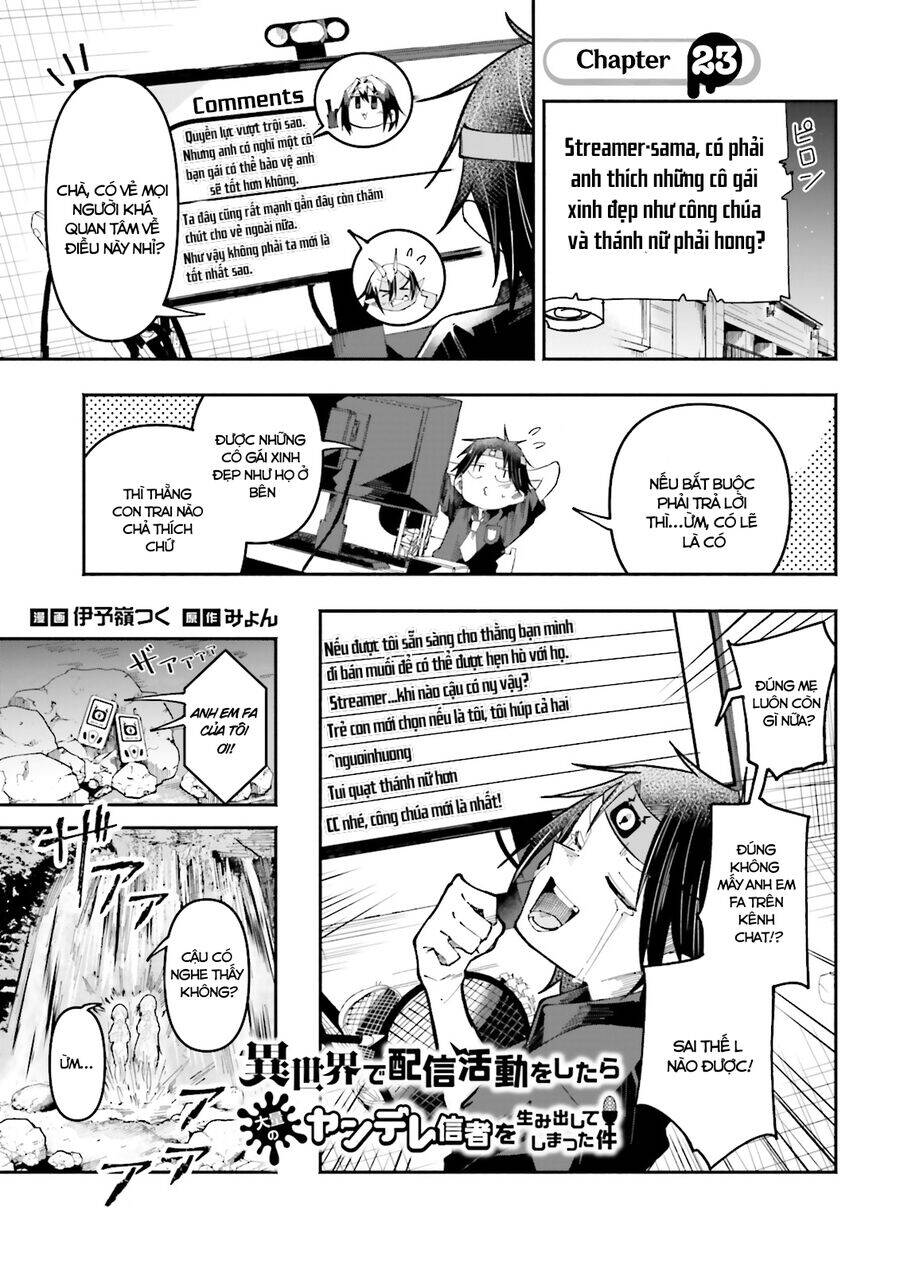 Isekai De Haishin Katsudou Wo Shitara Tairyou No Yandere Shinja Wo Umidashite Shimatta Ken Chương 23 Ảnh 4
