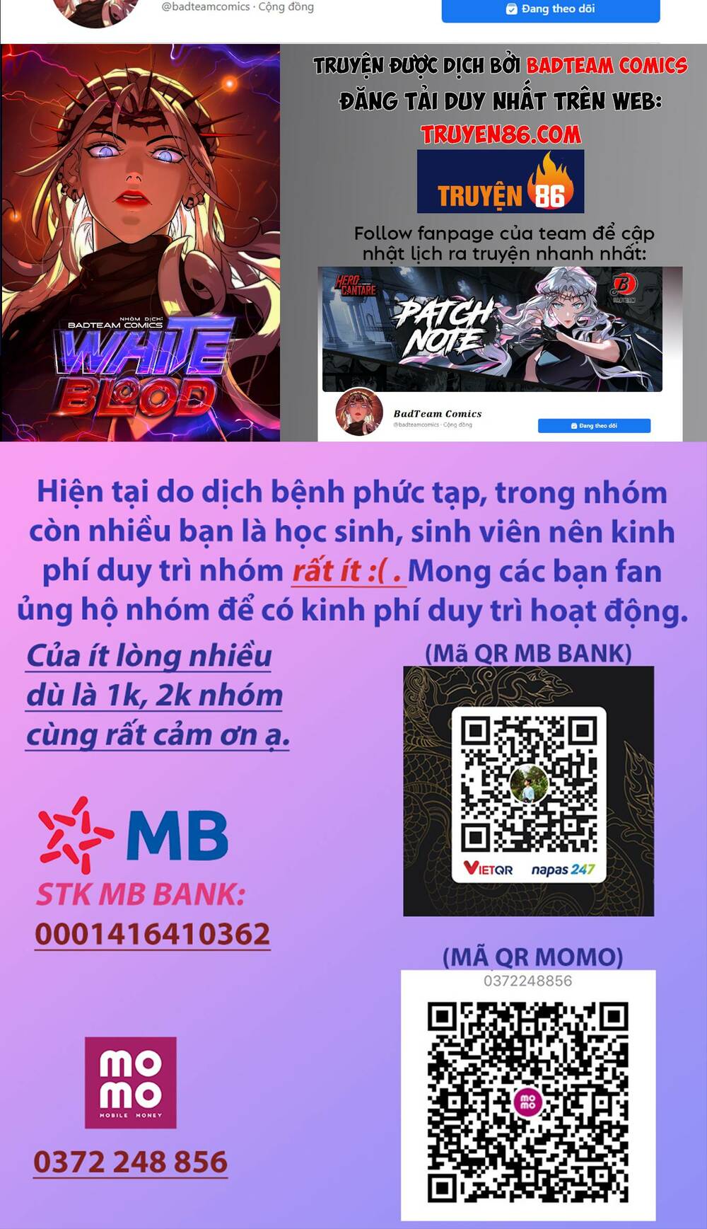 Máu Trắng Chương 86.5 Ảnh 68
