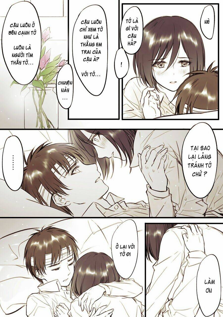 Tấn Công Người Khổng Lồ - Doujinshi Eren X Mikasa Chương 38 Ảnh 5