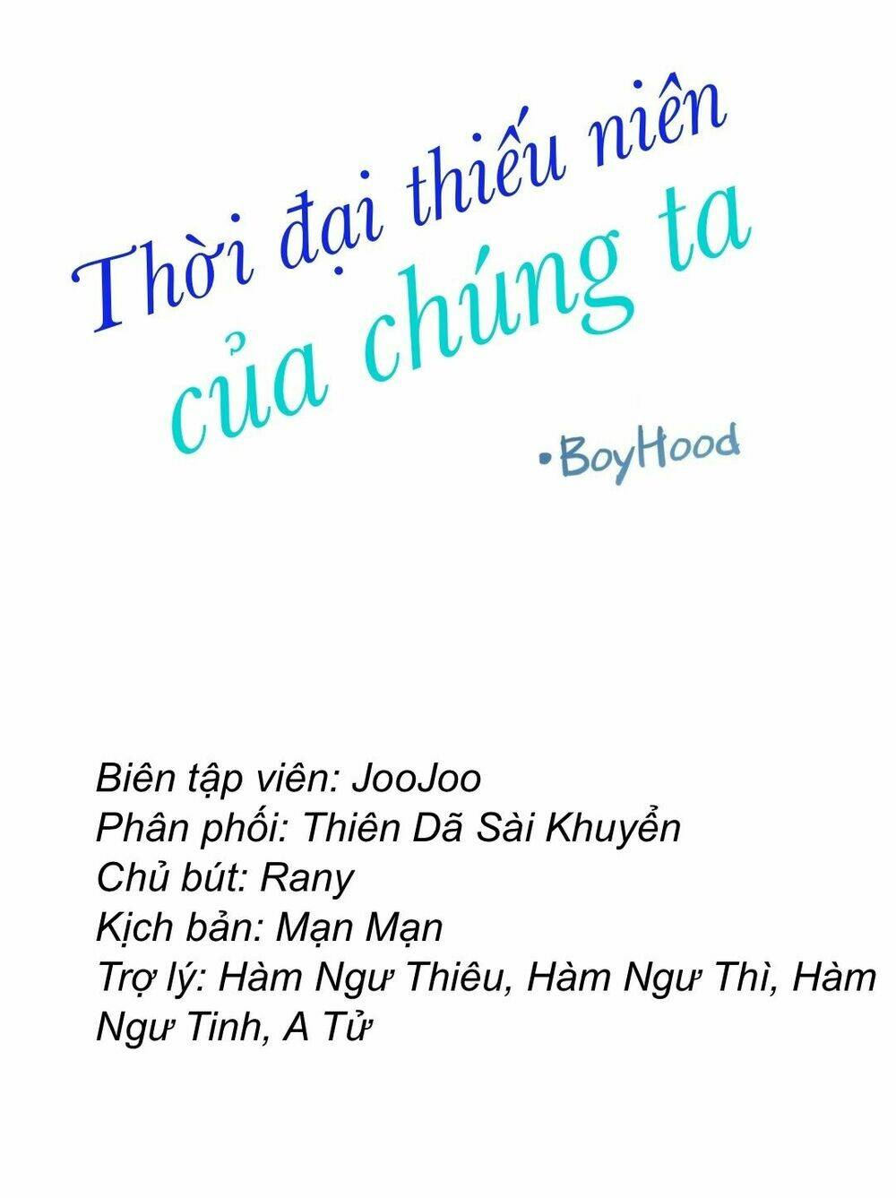Thời Đại Thiếu Niên Của Chúng Ta Chương 3 Ảnh 3