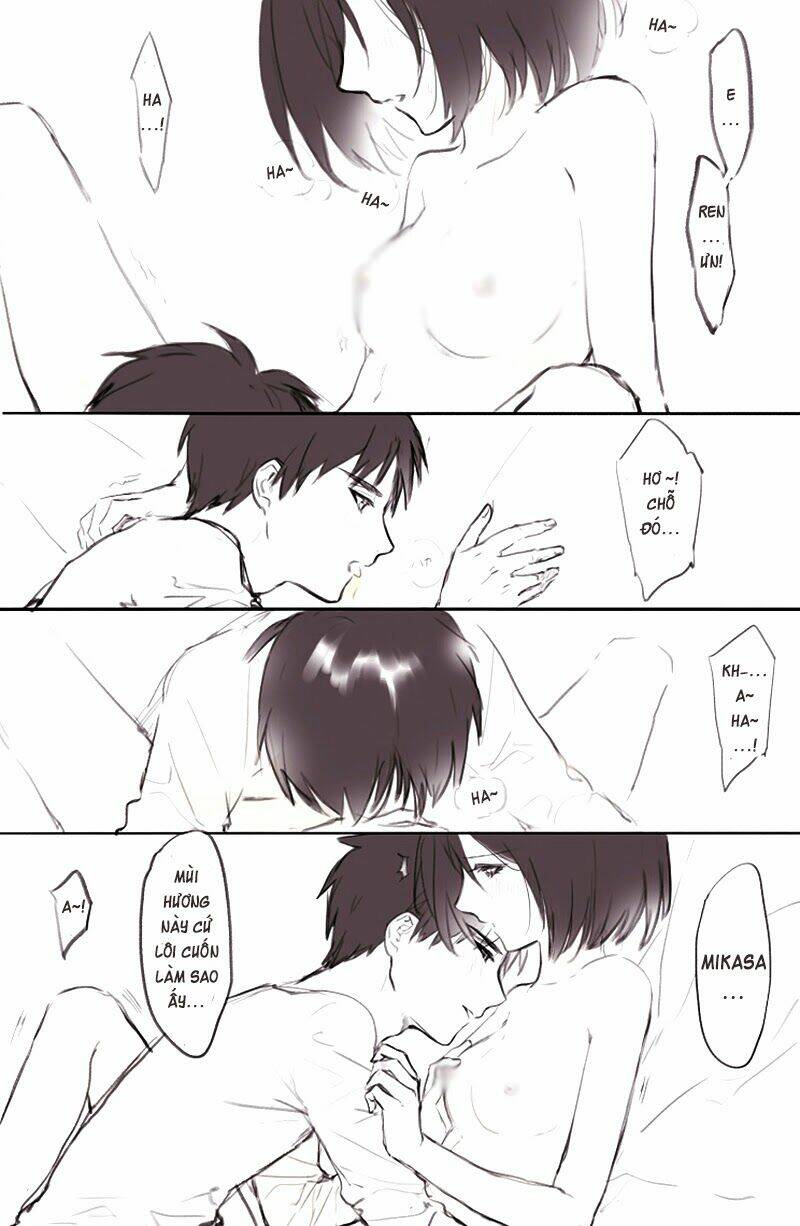 Tấn Công Người Khổng Lồ - Doujinshi Eren X Mikasa Chương 40 Ảnh 6