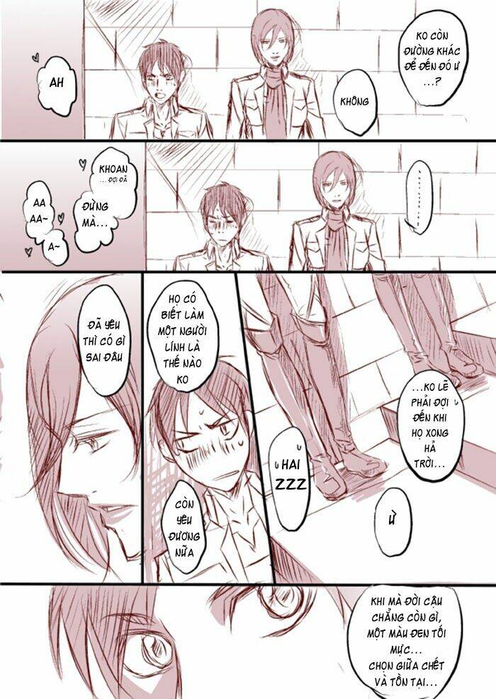 Tấn Công Người Khổng Lồ - Doujinshi Eren X Mikasa Chương 36 Ảnh 8