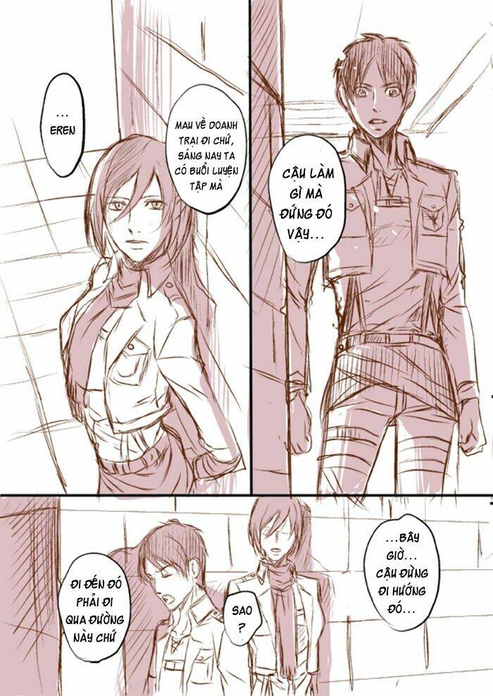 Tấn Công Người Khổng Lồ - Doujinshi Eren X Mikasa Chương 36 Ảnh 5