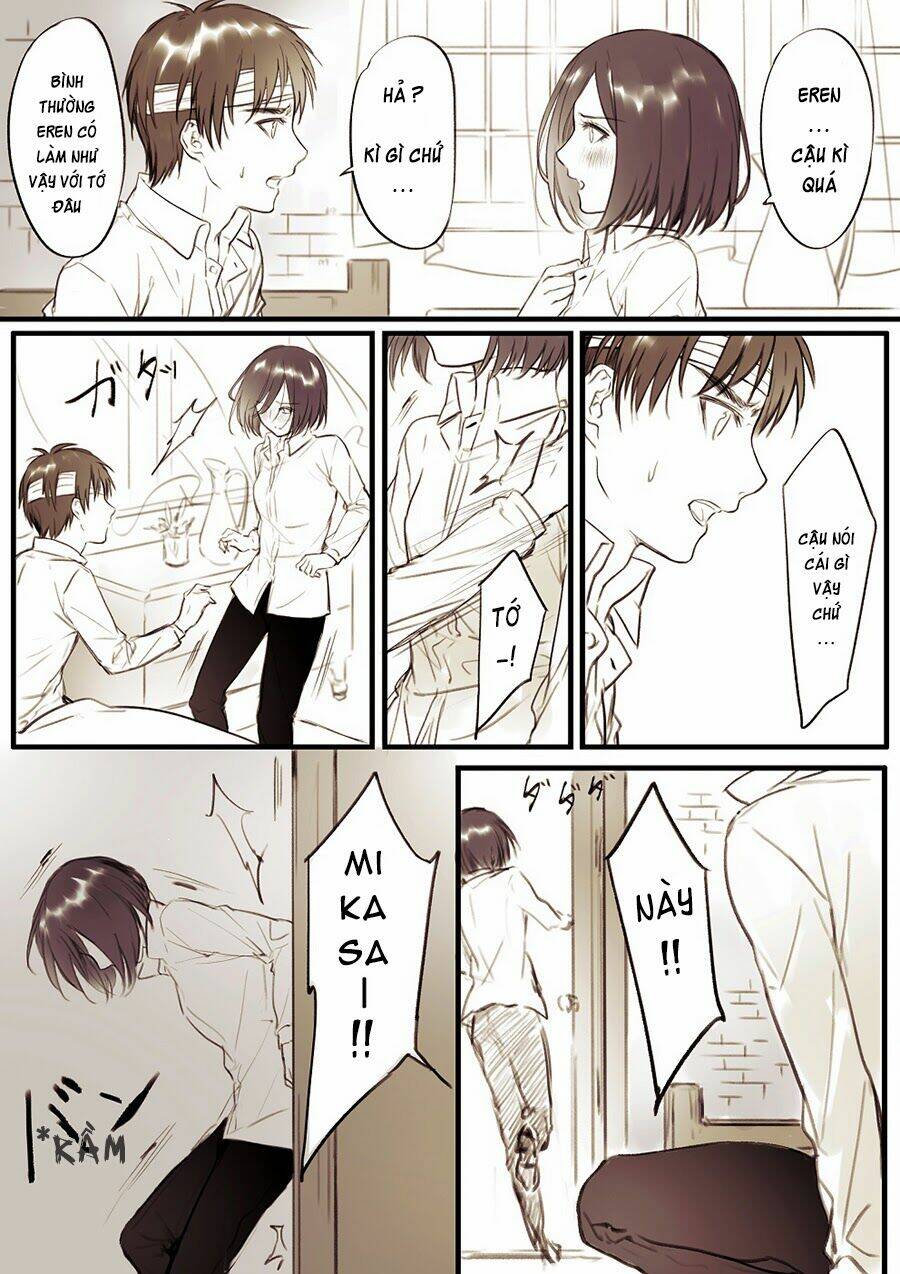 Tấn Công Người Khổng Lồ - Doujinshi Eren X Mikasa Chương 37 Ảnh 12