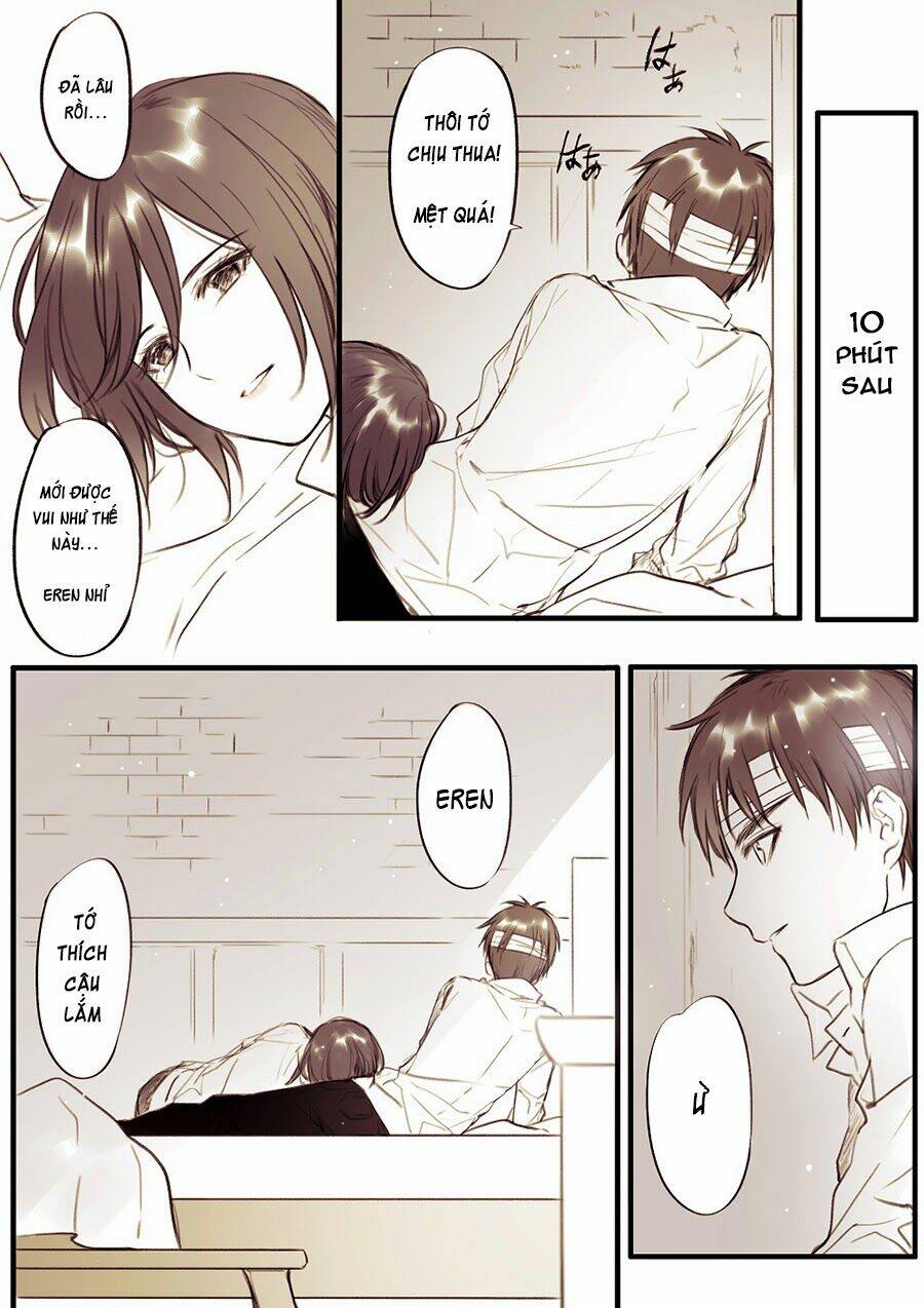 Tấn Công Người Khổng Lồ - Doujinshi Eren X Mikasa Chương 38 Ảnh 12