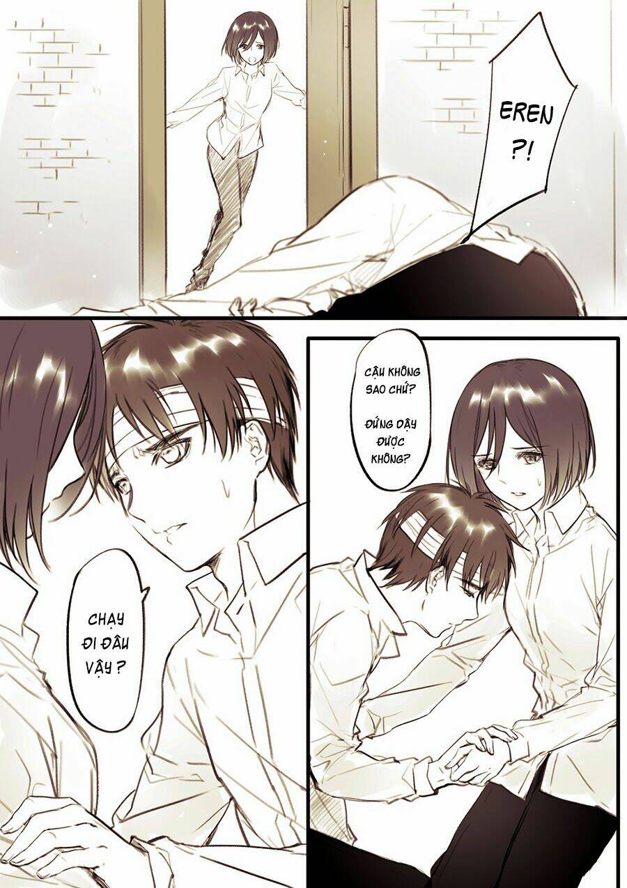 Tấn Công Người Khổng Lồ - Doujinshi Eren X Mikasa Chương 38 Ảnh 3