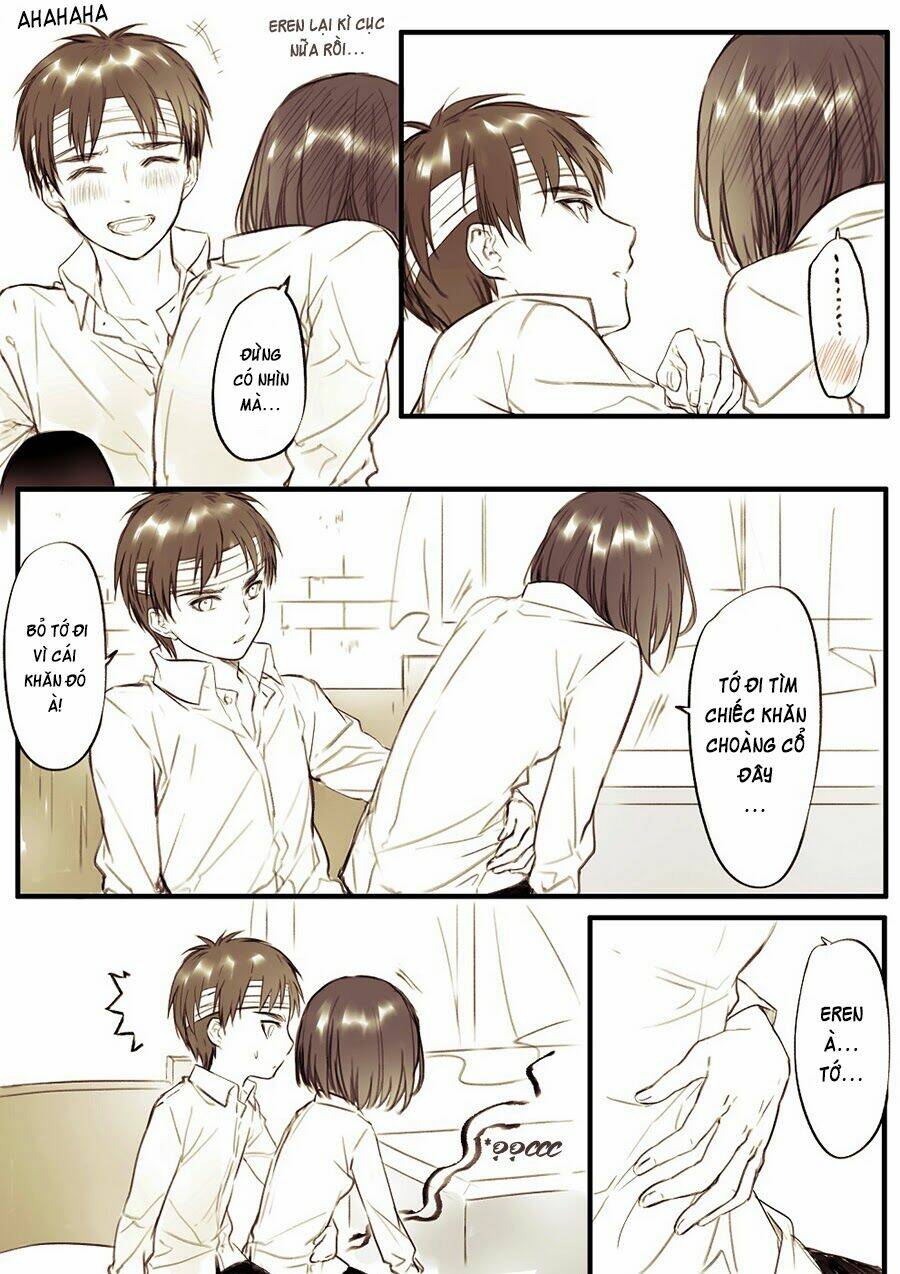 Tấn Công Người Khổng Lồ - Doujinshi Eren X Mikasa Chương 38 Ảnh 9