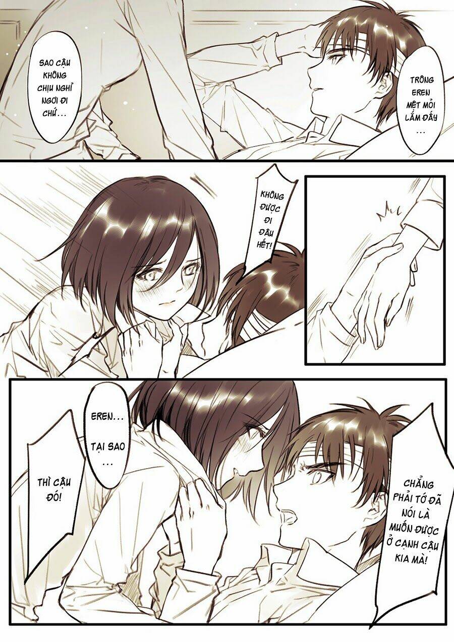 Tấn Công Người Khổng Lồ - Doujinshi Eren X Mikasa Chương 38 Ảnh 4