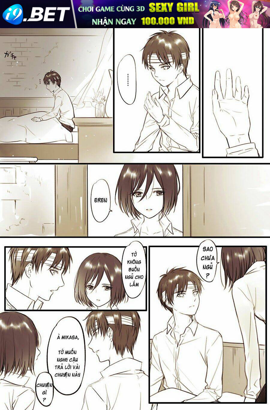 Tấn Công Người Khổng Lồ - Doujinshi Eren X Mikasa Chương 37 Ảnh 7